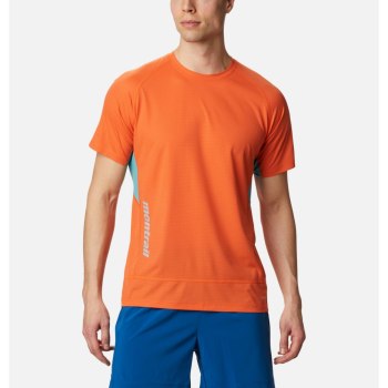 Pánské Tričko Columbia Titan Ultra II Short Sleeve Hnědé Oranžové Tyrkysové ZXPGLC074